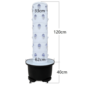 Vertical Hydroponics Growing System Round Tower Aeroponic System Tower Garden Planting Soilless Planter 36 Plants