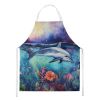 Dolphin Apron Cooking Kitchen Server Baking Crafts Gardening for Adult Women Men, Unisex, Large, Multicolor