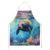 Manatee Apron Cooking Kitchen Server Baking Crafts Gardening for Adult Women Men, Unisex, Large, Multicolor